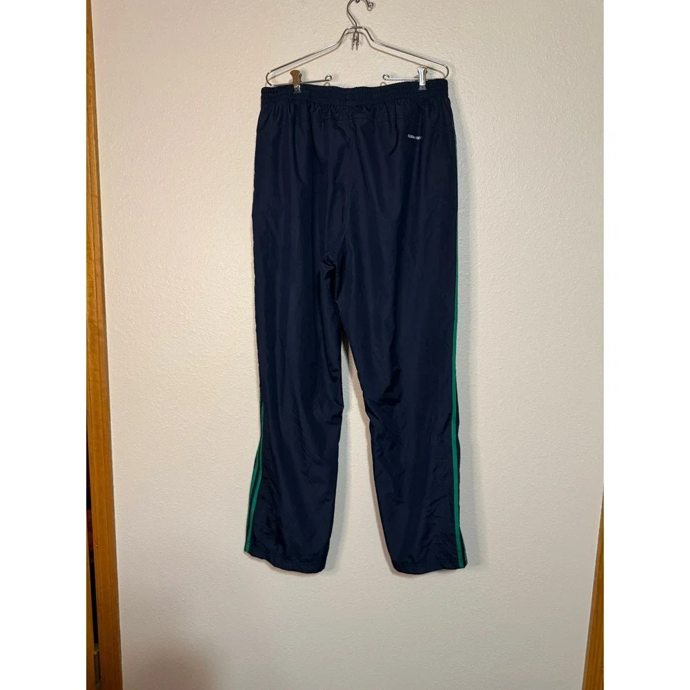 TWO PAIRS Adidas Mens Clima365 Track‎ Pants Bundle Navy Blue White Green Large L